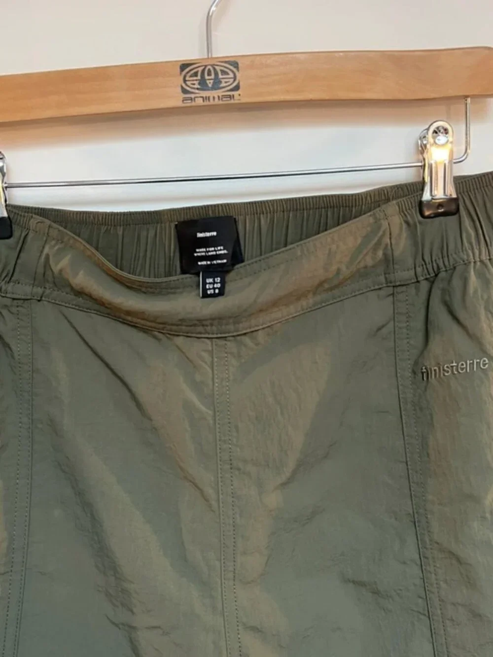 Finisterre Women’s Wide Leg Olive Trousers Size 12 - Picture 3 of 4